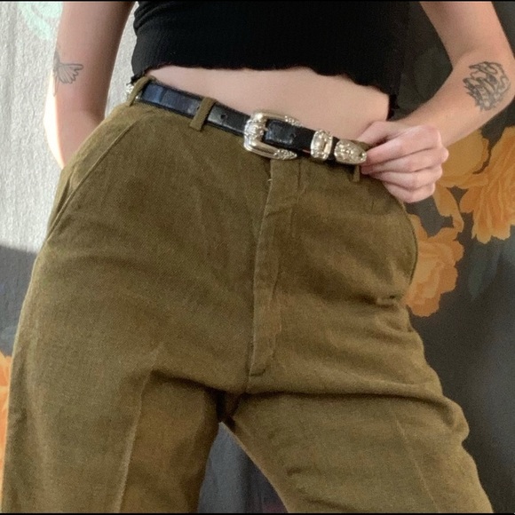 SALE Vintage 1960s Magee’s Olive Tweed Slacks - Picture 5 of 11